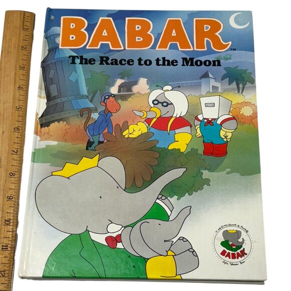 Babars Race To The Moon Laurent de Brunhoff Smith HC Book Childrens 1990 - Picture 9 of 9